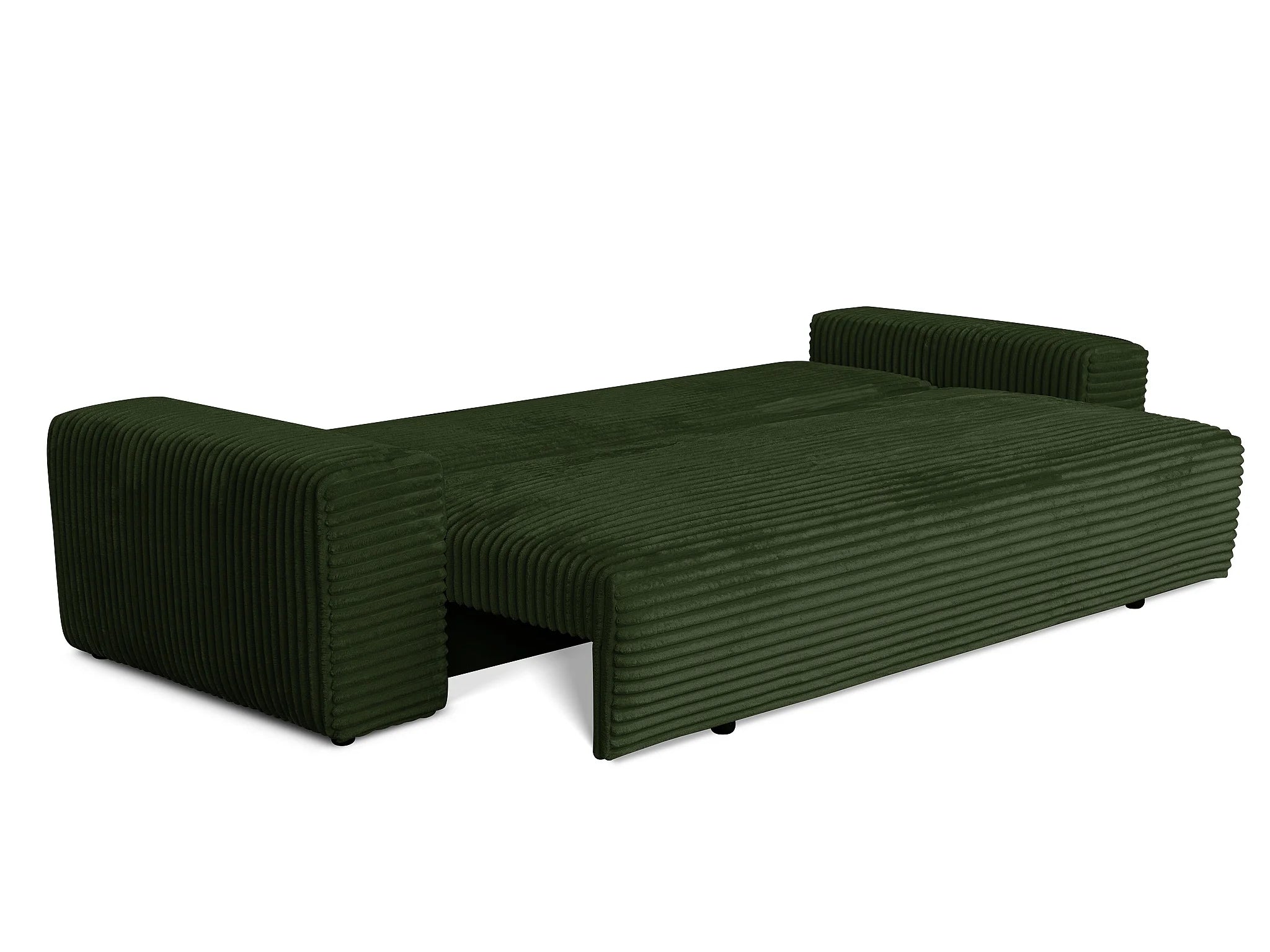 Canapé velours côtelé convertible 3 places vert - CORDO