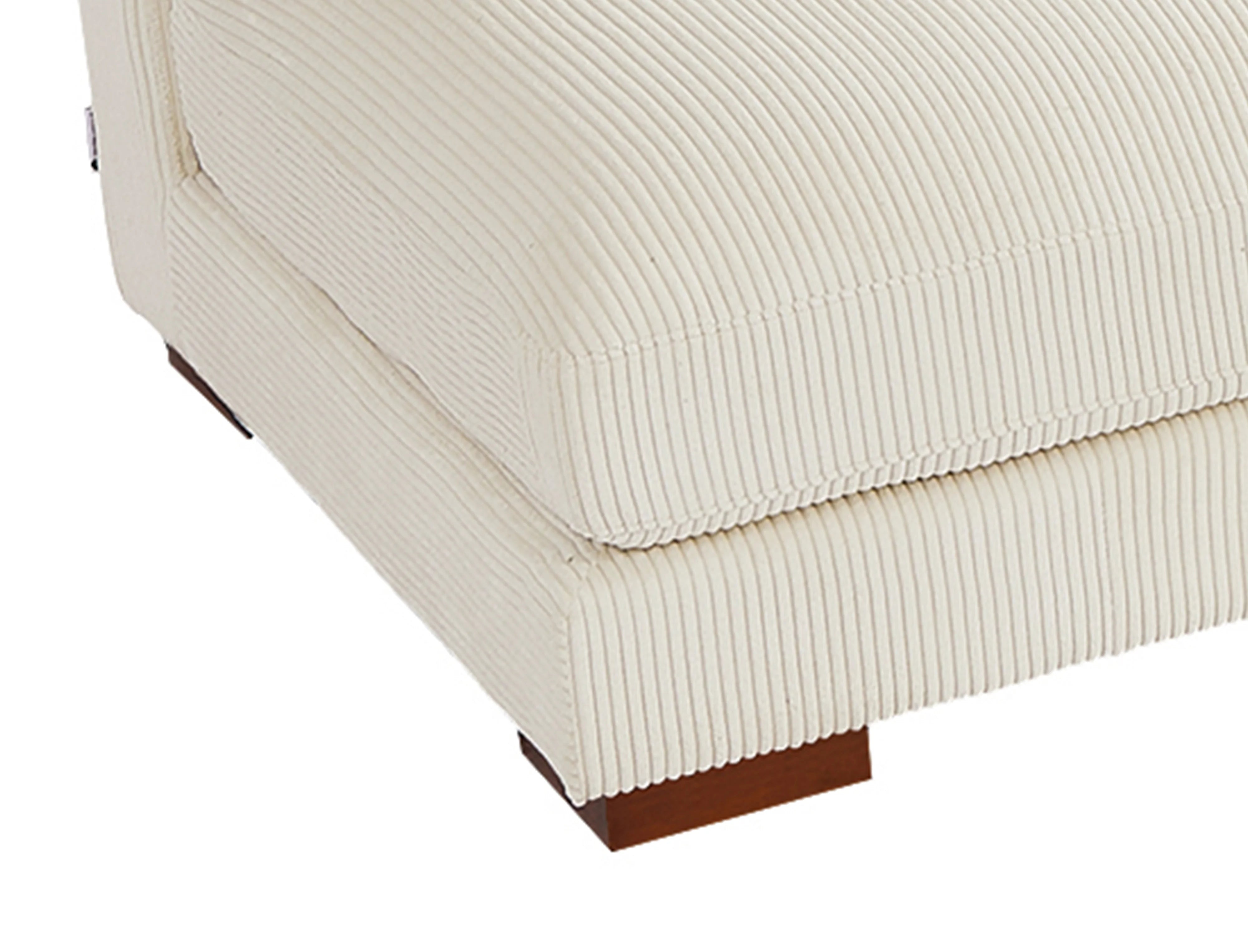 Canapé velours côtelé d'angle réversible beige - SPERONE