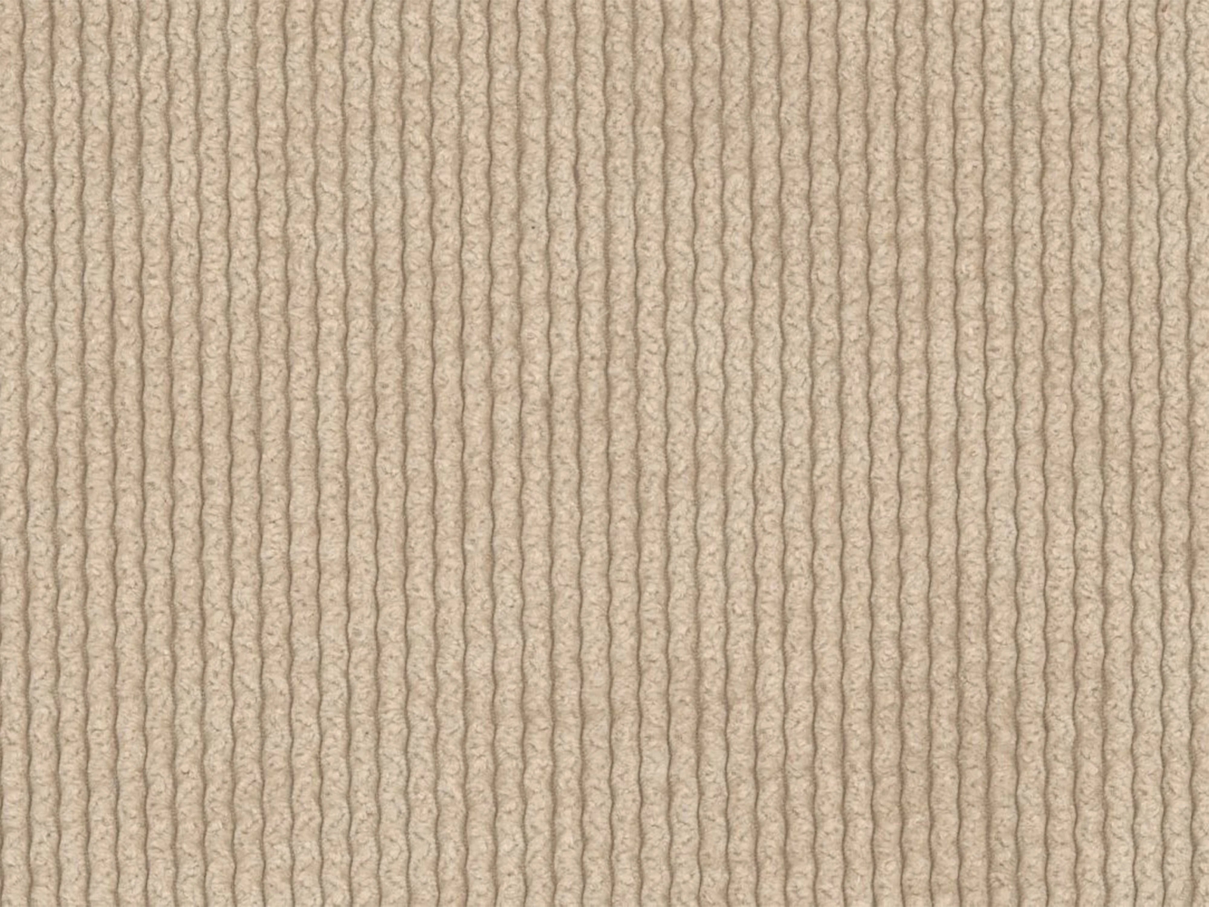 Canapé velours côtelé d'angle convertible beige - POGNI