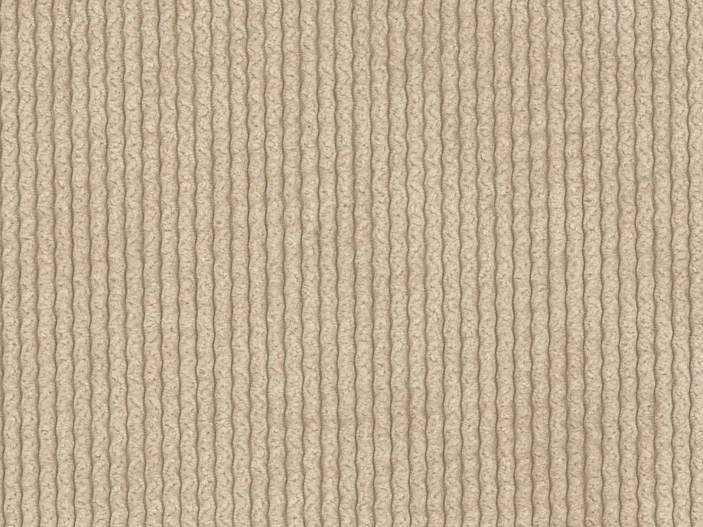 Canapé velours côtelé d'angle panoramique modulable beige - POGNI