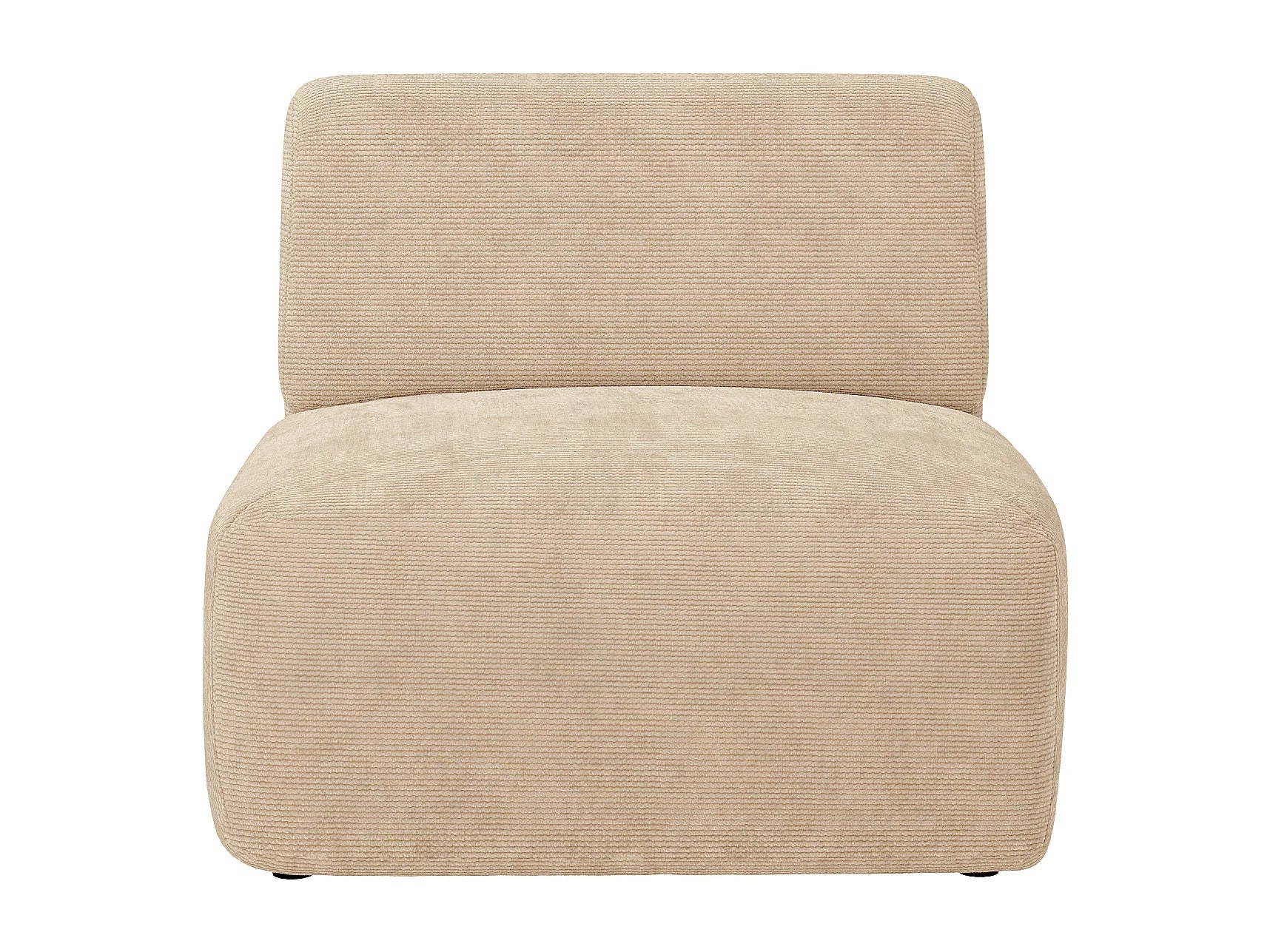 Canapé velours côtelé modulable 4 places beige - POGNI